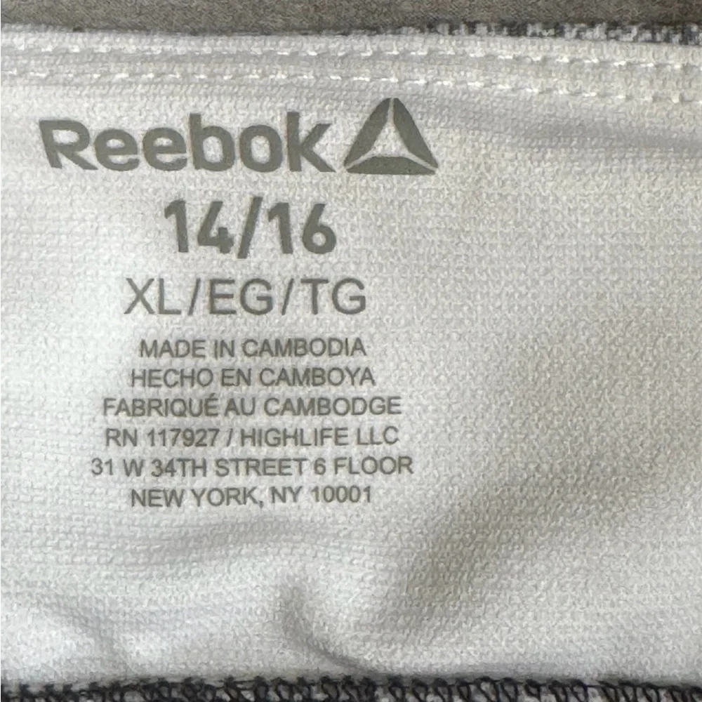 Reebok Gray and White Athletic Tank Top. Built in Bra‎
